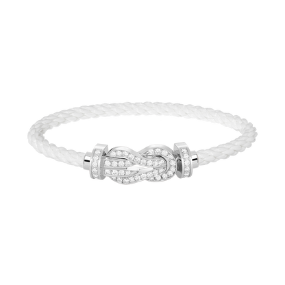 [Luna Brilliance]CHANCE LARGE 8 FIGURE BUCKLE FULL DIAMOND BRACELET SILVER