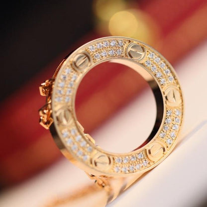 [Luna Brilliance]LOVE NECKLACE ADJUSTABLE ROSE GOLD