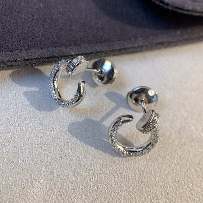 [Luna Brilliance]JUSTE EARRINGS SILVER DIAMONDS