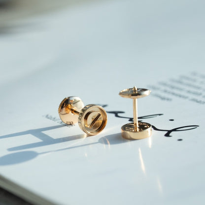 [Luna Brilliance]LOVE EARRINGS PINK GOLD 10MM