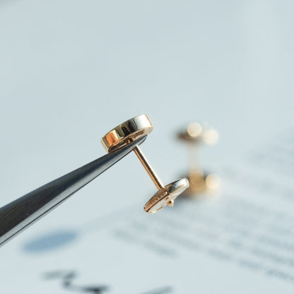 [Luna Brilliance]LOVE EARRINGS PINK GOLD 10MM