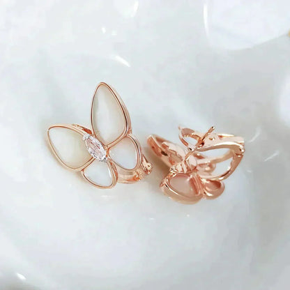 [Luna Brilliance]BUTTERFLY MOP DIAMOND EARRINGS