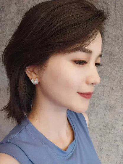 [Luna Brilliance]BUTTERFLY MOP DIAMOND EARRINGS