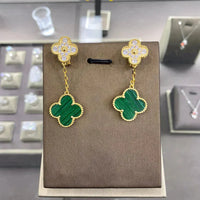 [Luna Brilliance]CLOVER  2 MOTIFS  DIAMOND  EARRINGS (MULTIPLE CHOICESç´