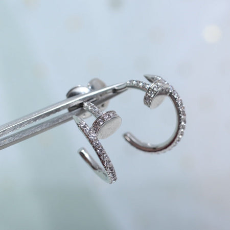 [Luna Brilliance]JUSTE EARRINGS 12.75MM SILVER DIAMOND