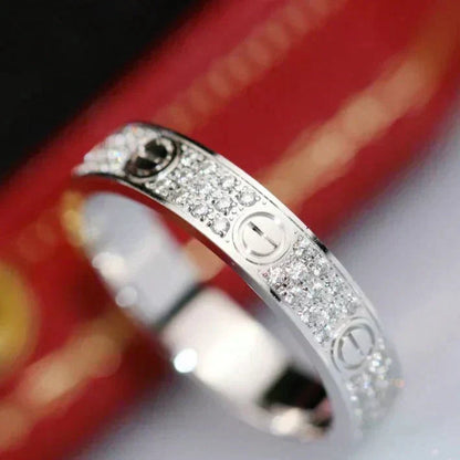 [Luna Brilliance]LOVE RING 3.6MM DIAMOND PAVED