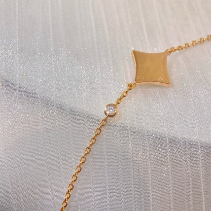 [Luna Brilliance]COLOR STAR CARNELIAN PINK GOLD DIAMOND BRACELET