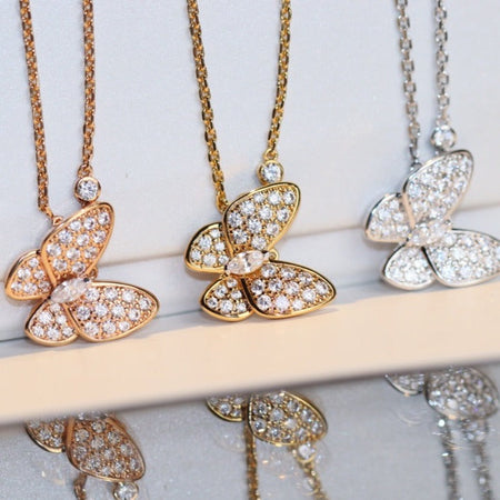 [Luna Brilliance]BUTTERFLY DIAMOND NECKLACE