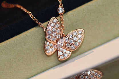 [Luna Brilliance]BUTTERFLY DIAMOND NECKLACE