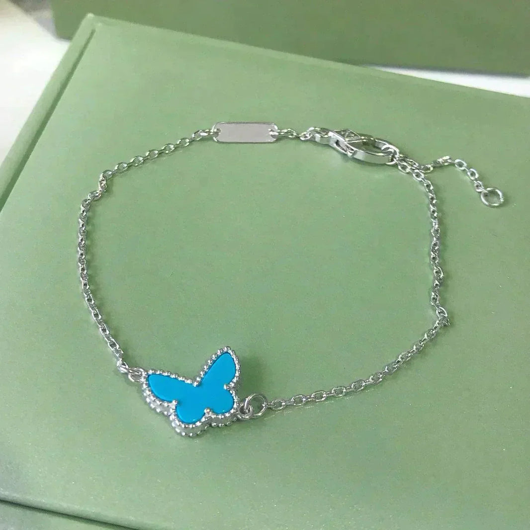[Luna Brilliance]BUTTERFLY TURQUOISE BUTTERFLY BRACELET SILVER