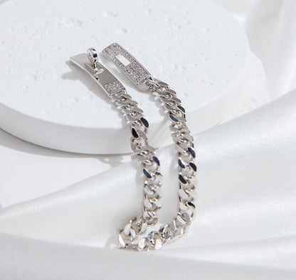 [Luna Brilliance]KELLY CHAIN SILVER DIAMOND BRACELET