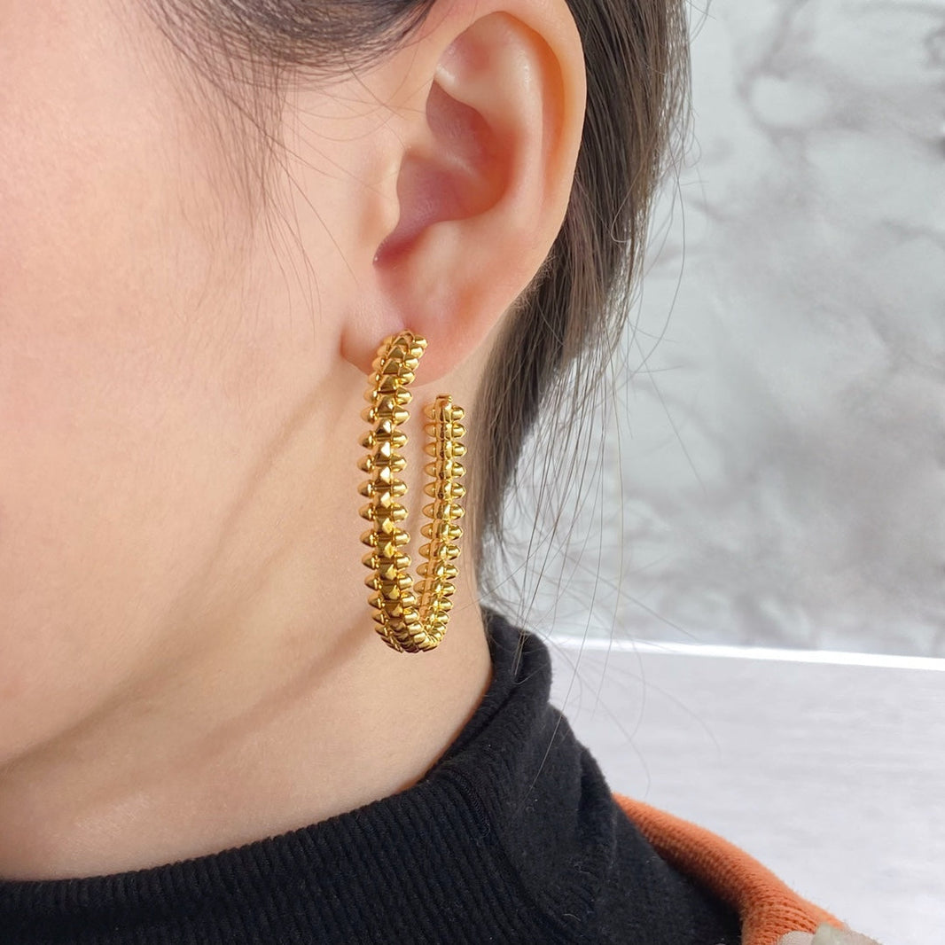 [Luna Brilliance]CLASH HOOP EARRINGS