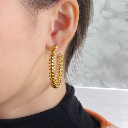 [Luna Brilliance]CLASH LARGE HOOP EARRINGS