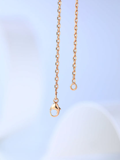 [Luna Brilliance]H CAGE PINK GOLD NECKLACE