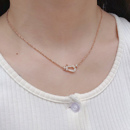 [Luna Brilliance]FORCE 10 PINK GOLD DIAMOND NECKLACE