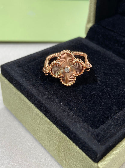 [Luna Brilliance]CLOVER RIVERSIBLE RING ROSE GOLD COLLECTION