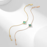 [Luna Brilliance]CLOVER BRACELET MALACHITE 1 MOTIF