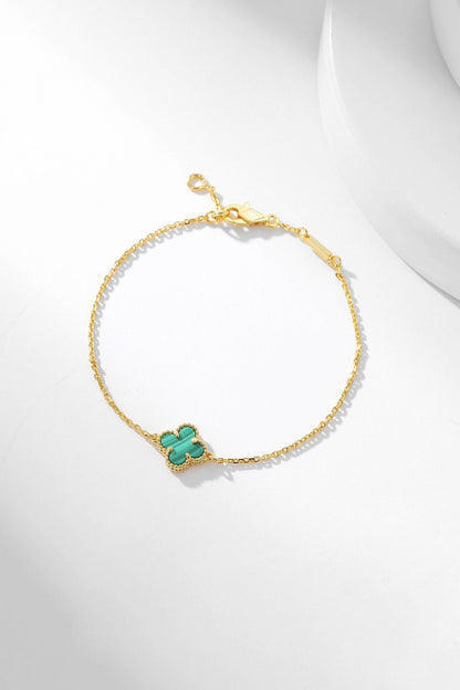 [Luna Brilliance]CLOVER BRACELET MALACHITE 1 MOTIF