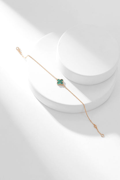 [Luna Brilliance]CLOVER BRACELET MALACHITE 1 MOTIF
