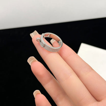 [Luna Brilliance]KELLY SILVER DIAMOND RING