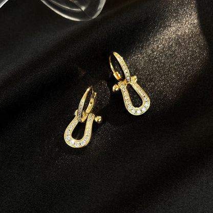 [Luna Brilliance]FORCE 10 FULL DIAMOND DROP EARRINGS MEDIUM MODEL