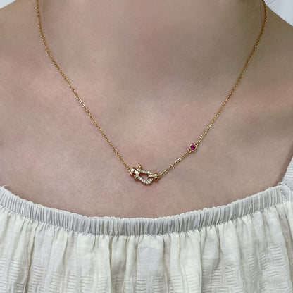 [Luna Brilliance]FORCE 10 DIAMOND PINK GOLD NECKLACE