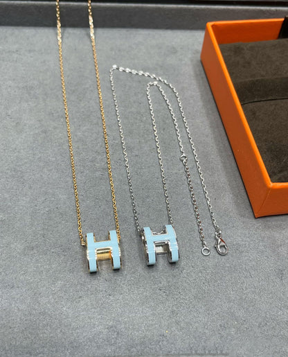 [Luna Brilliance]POP H SKY BLUE NECKLACE