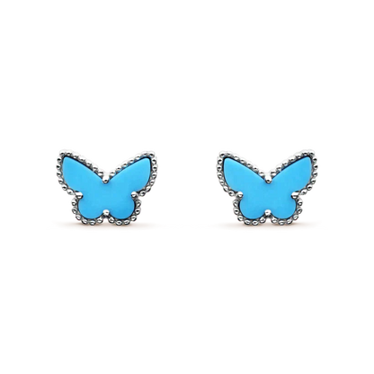 [Luna Brilliance]BUTTERFLY TURQUOISE EARRINGS SILVER