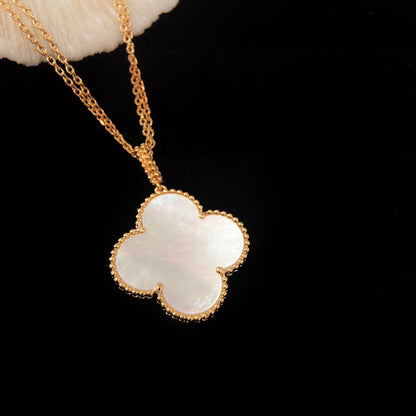 [Luna Brilliance]CLOVER 25MM MOP LARGE PENDANT NECKLACE