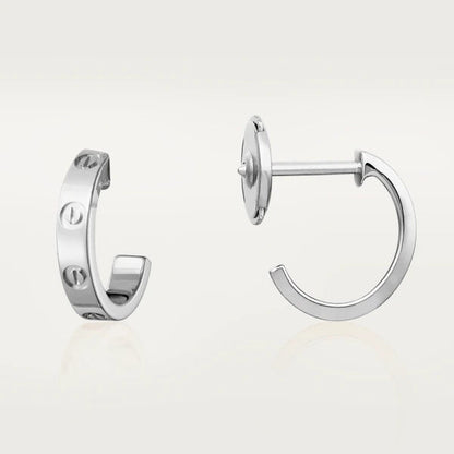 [Luna Brilliance]LOVE EARRINGS 2.65MM SILVER