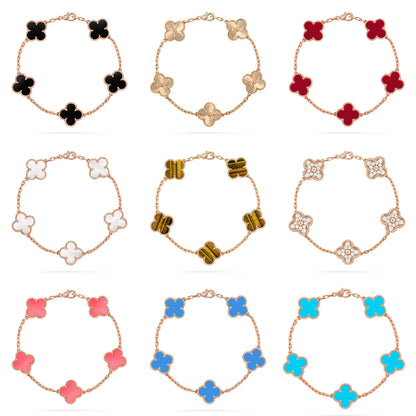 [Luna Brilliance]CLOVER ROSE GOLD BRACELET COLLECTION,5 MOTIFS