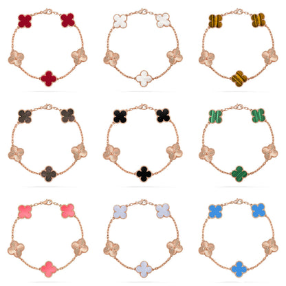 [Luna Brilliance]CLOVER LASER ROSE GOLD BRACELET COLLECTION,5 MOTIFS