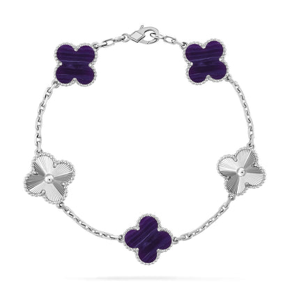 [Luna Brilliance]CLOVER LASER SILVER BRACELET COLLECTION,5 MOTIFS