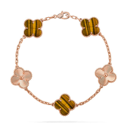 [Luna Brilliance]CLOVER LASER ROSE GOLD BRACELET COLLECTION,5 MOTIFS