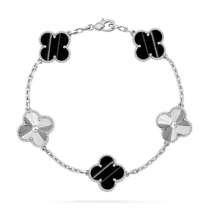 [Luna Brilliance]CLOVER LASER SILVER BRACELET COLLECTION,5 MOTIFS