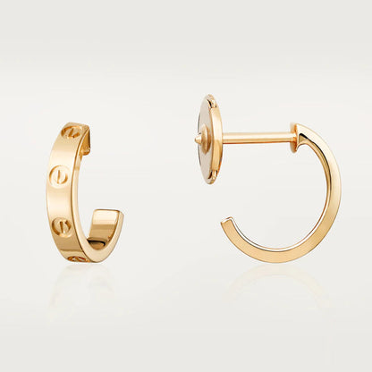 [Luna Brilliance]LOVE EARRINGS 2.65MM PINK GOLD
