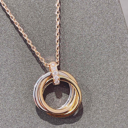 [Luna Brilliance]TRINITY NECKLACE GOLD  DIAMONDS