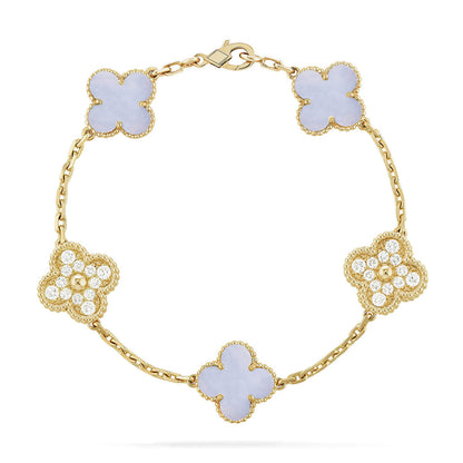 [Luna Brilliance]CLOVER DIAMOND GOLD BRACELET COLLECTION,5 MOTIFS