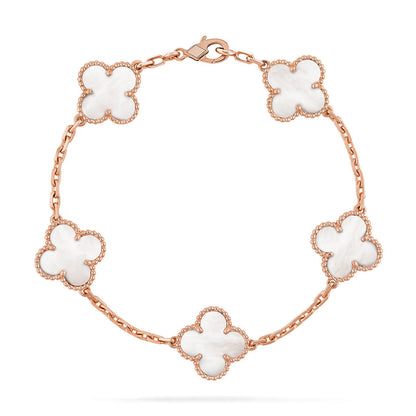 [Luna Brilliance]CLOVER ROSE GOLD BRACELET COLLECTION,5 MOTIFS