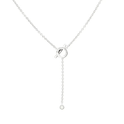 [Luna Brilliance]FINESSE SILVER DIAMOND NECKLACE
