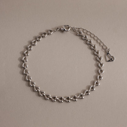 Tiny Link Heart Bracelet