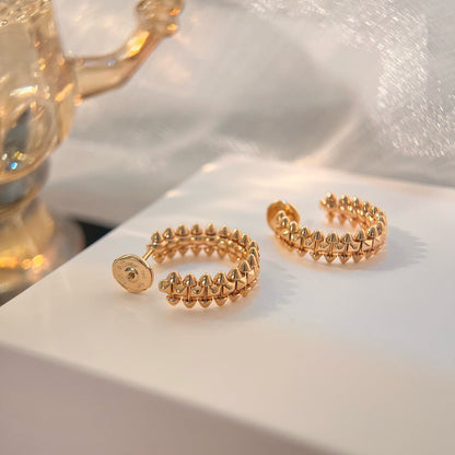 [Luna Brilliance]CLASH SMALL HOOP EARRINGS