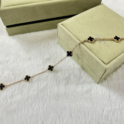 [Luna Brilliance]CLOVER 6 MOTIF  ONYXS BRACELET