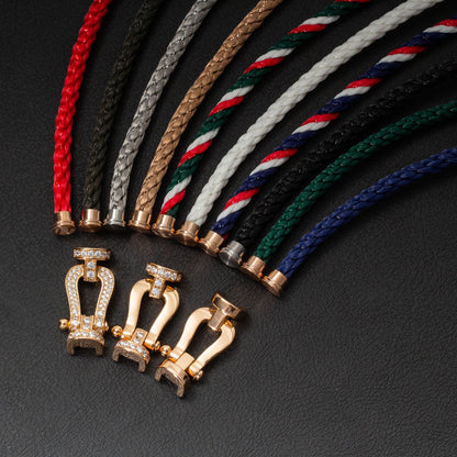 [Luna Brilliance]FORCE LARGE HORSESHOE FULL DIAMOND BRACELET ROSE GOLD