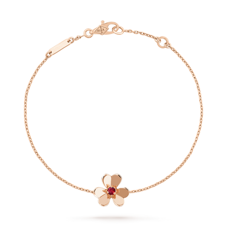 [Luna Brilliance]FRIVOLE GOLD FLOWER PINK MALACHITE BRACELET