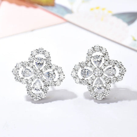 [Luna Brilliance]LOOP EARRINGS FULL MOTIF DIAMOND 16MM