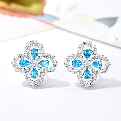 [Luna Brilliance]LOOP EARRINGS FULL MOTIF DIAMOND 16MM