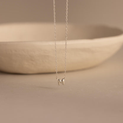 Dainty Bubble Initial Necklace