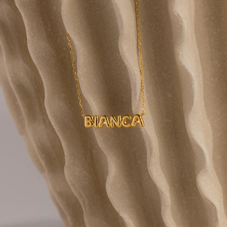 Tiny Bubble Name Necklace