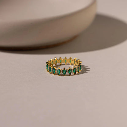 Marquise Infinity Birthstone Ring